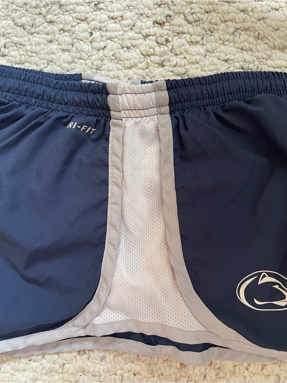 Nike Women's Navy Blue Athletic Shorts with Penn State Logo - Picture 3 of 5